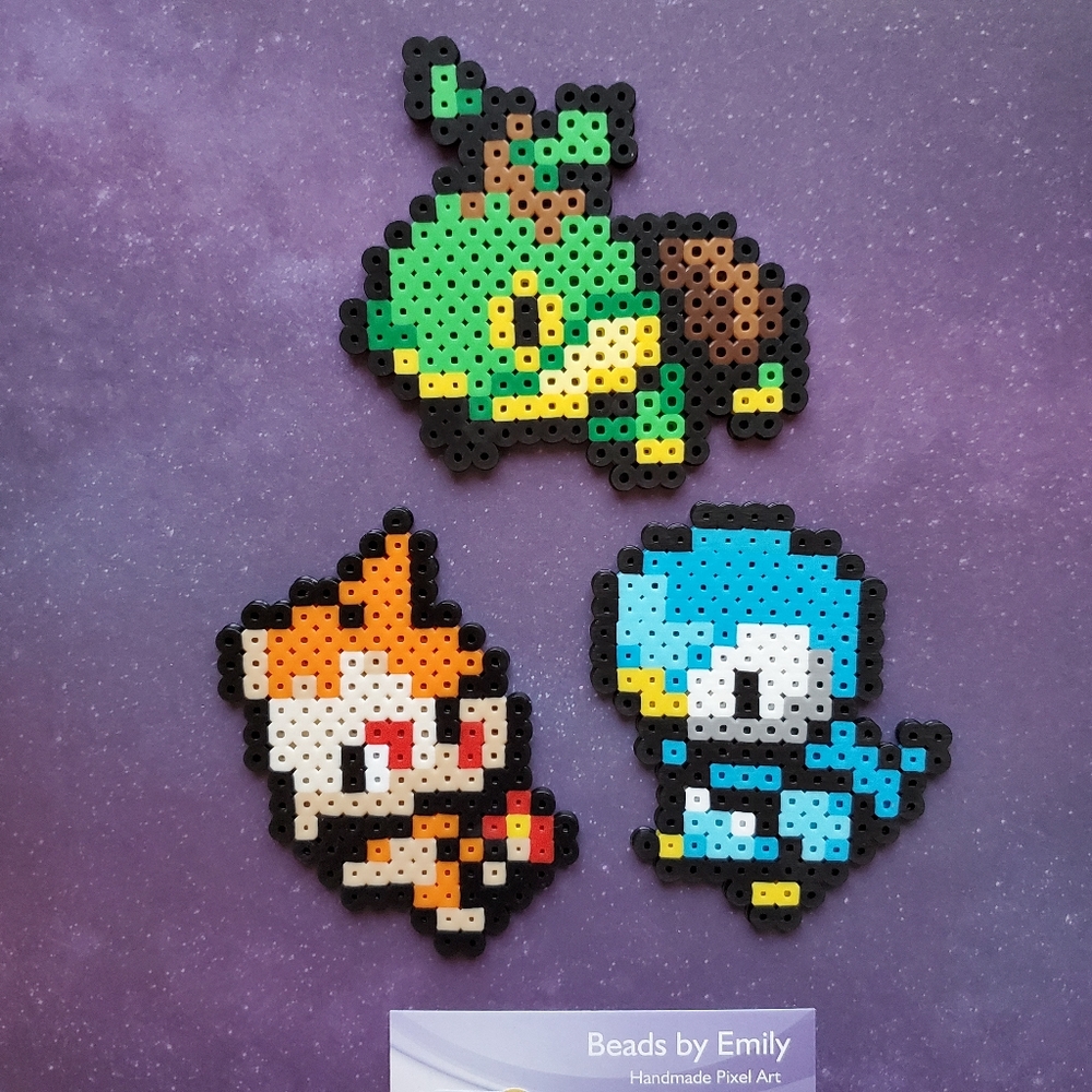 Turtwig Chimchar Piplup Magnets - Pokemon Home Decor - Game Room - Kids Room